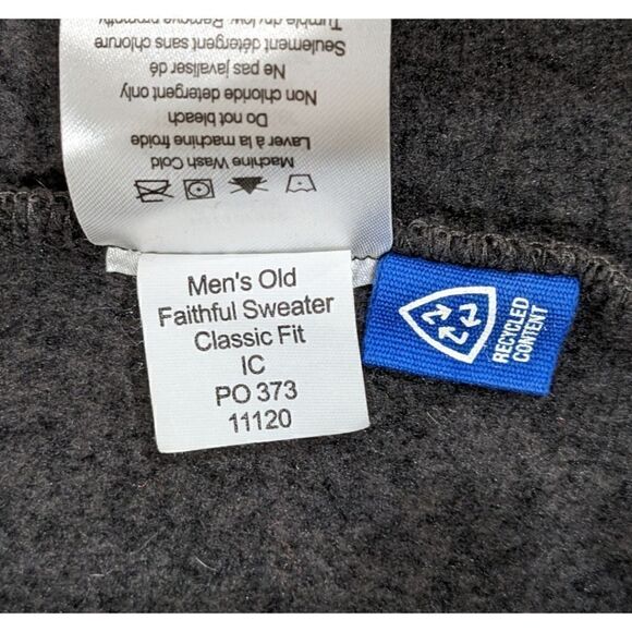 Mountain Khakis FLEECE Men Old Faithful Sweater Classic Fit Size S in Dark Grey - Picture 12 of 13